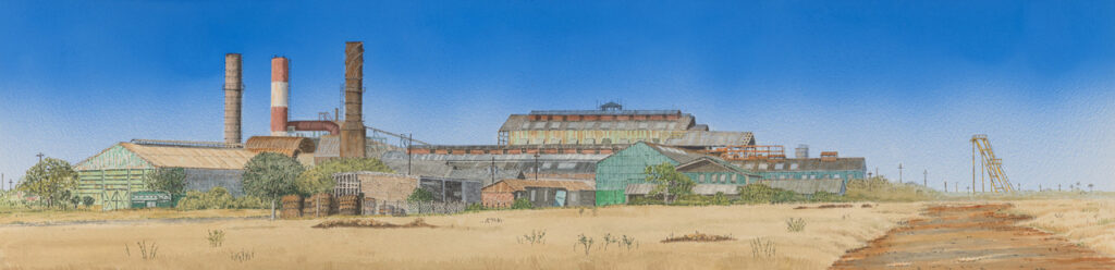 Southwestern Face of Pu’unene Sugar Mill 12” by 42"